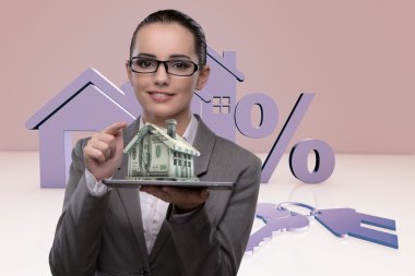 İşkadını ipotek iş kavramı içinde