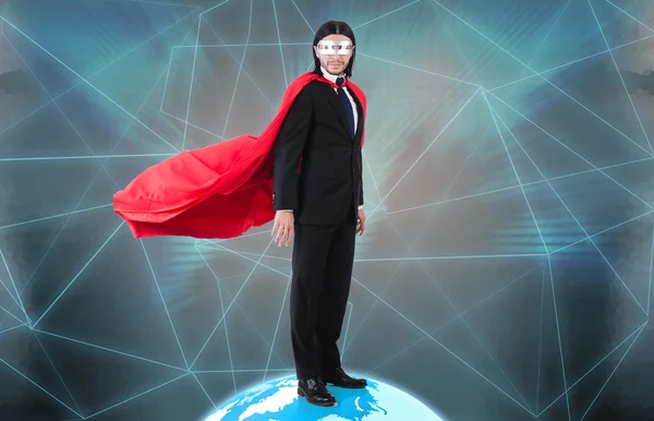 L'uomo con superpotenze che governa il mondo — Foto Stock