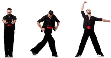 İspanyol dansçı beyaz üzerine çeşitli teşkil etmektedir