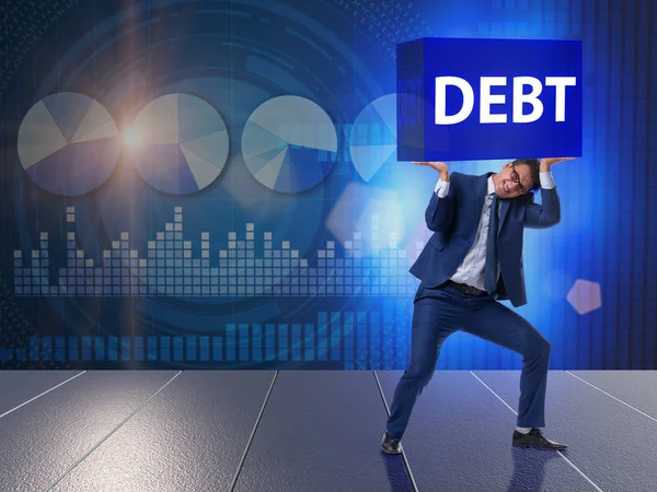 Empresario en concepto de negocio de deuda —  Fotos de Stock