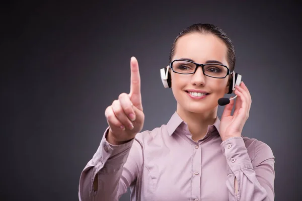 Operador de Helpdesk en concepto de comunicación — Foto de Stock