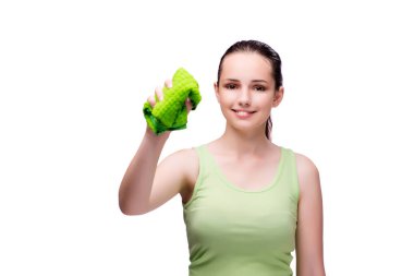 Kavram temizlik genç ev hanımı