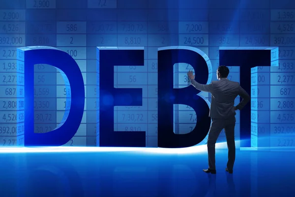 Empresario en concepto de negocio de deuda —  Fotos de Stock