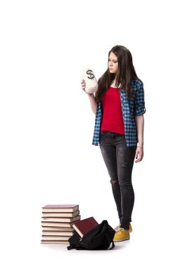 Okul sınavlarına hazırlanan genç bir öğrenci.