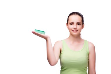 Kavram temizlik genç ev hanımı