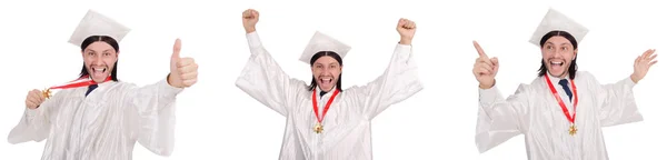 Jovem pronto para a graduação universitária — Fotografia de Stock