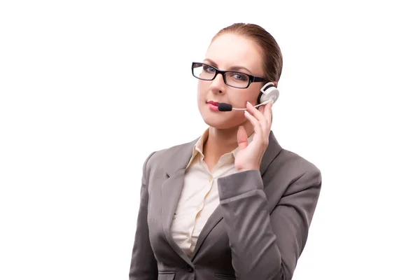 Call center operator isolated on white background Royalty Free Stock Images