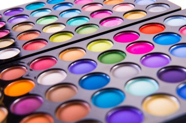 Sanatçı palet üzerinde beyaz izole