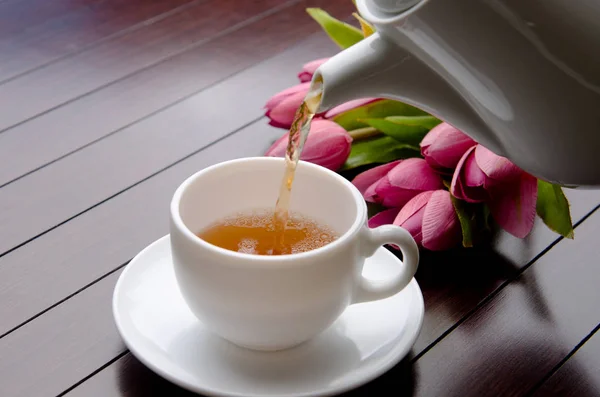 Чашка чаю в концепції кейтерингу — стокове фото