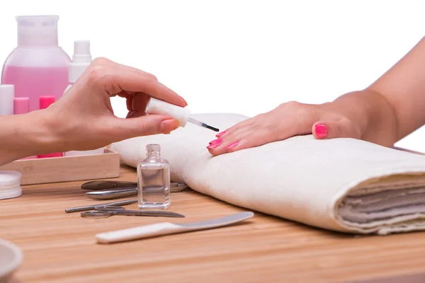 Hand manicure treatment in health concept — Stock Photo, Image