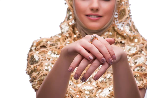 Hands with jewellery rings in fashion concept — Stock Photo, Image