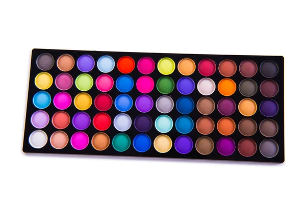 Conjunto de sombras de colores para el maquillaje aislado sobre blanco —  Fotos de Stock
