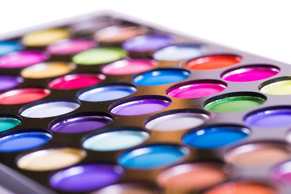 Conjunto de sombras de colores para el maquillaje aislado sobre blanco — Foto de Stock