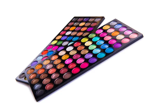 Conjunto de sombras de colores para el maquillaje aislado sobre blanco —  Fotos de Stock