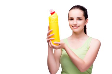 Kavram temizlik genç ev hanımı