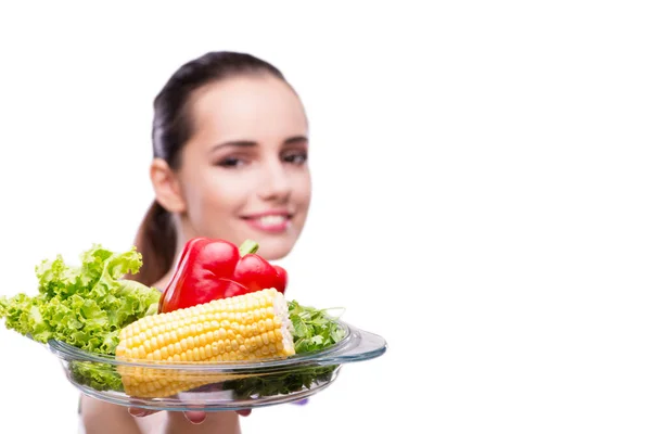 Woman in healthy eating concept — Stock Photo, Image