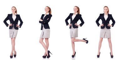 Beyaz arka plan üzerinde izole Busineswoman