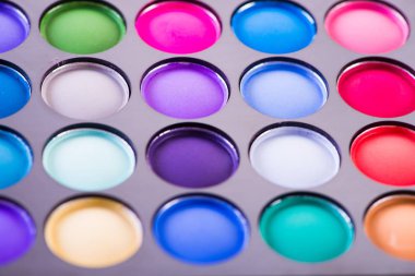 Sanatçı palet üzerinde beyaz izole