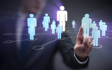 İşadamı sosyal ağlar kavram