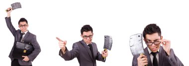 Baltası olan adam beyazdan soyutlanmış.