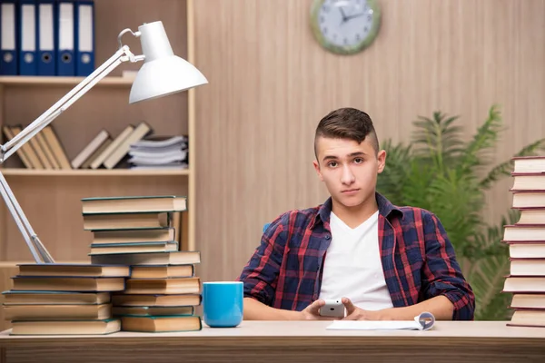 Young student preparing for school exams — Stock Photo, Image