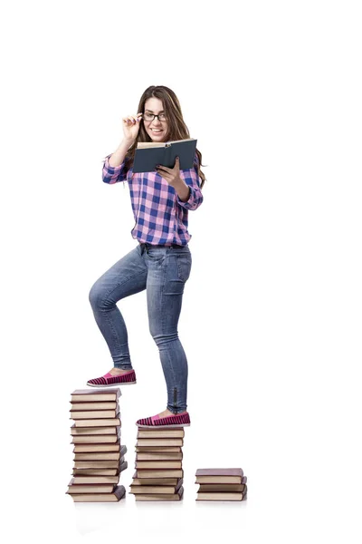 Estudiante joven preparándose para los exámenes escolares — Foto de Stock