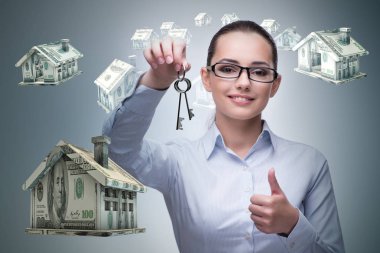 İşkadını gayrimenkul ipotek kavram