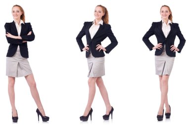 Beyaz arka plan üzerinde izole Busineswoman