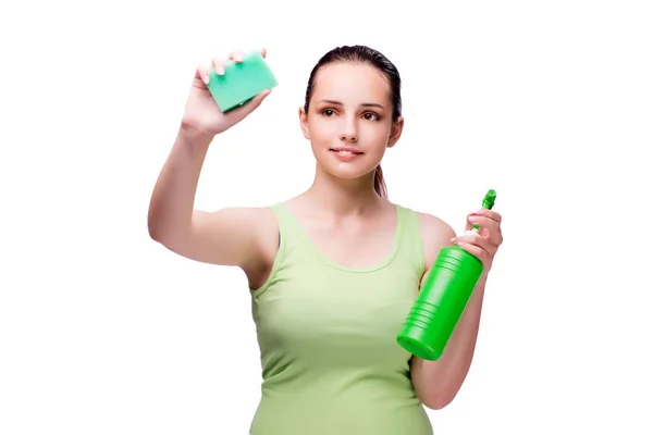 Young housewife in cleaning concept — Stock Photo, Image