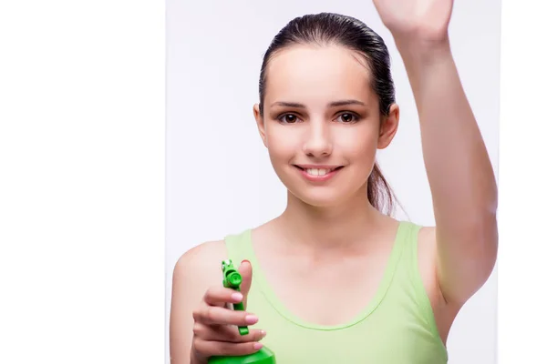 Young housewife in cleaning concept — Stock Photo, Image