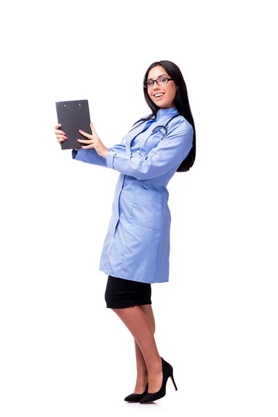 Young female doctor in medical concept isolated on white — Stock Photo, Image