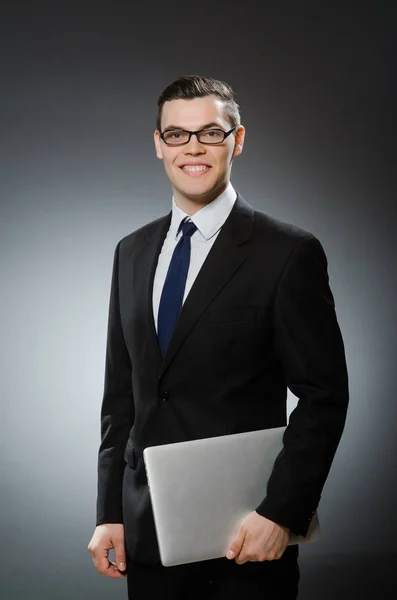 Man with laptop in business concept — Stock Photo, Image