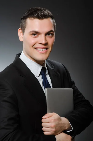 Man with laptop in business concept — Stock Photo, Image