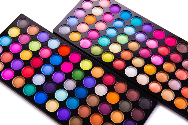 Conjunto de sombras de colores para el maquillaje aislado sobre blanco — Foto de Stock