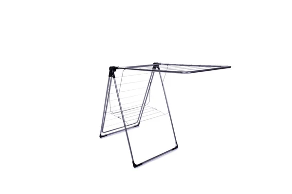 Collapsible clotheshorse isolated on the white background — Stock Photo, Image