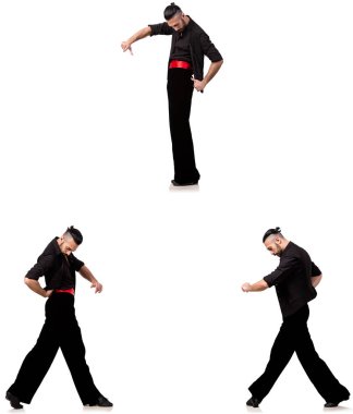 İspanyol dansçı beyaz üzerine çeşitli teşkil etmektedir