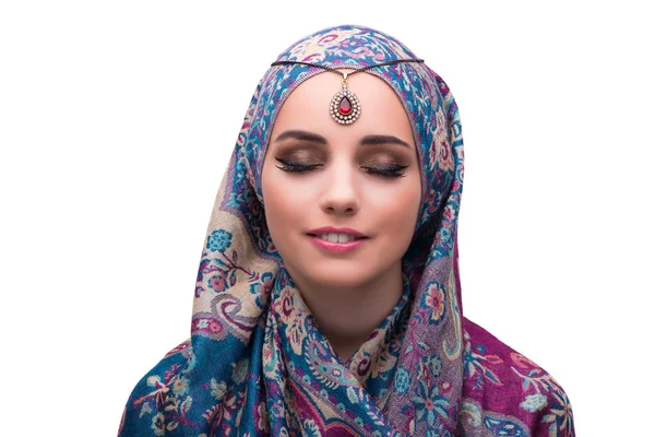 Kvinna i traditionella muslimska kläder — Stockfoto