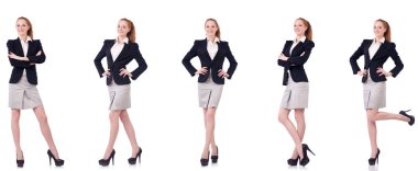 Beyaz arka plan üzerinde izole Busineswoman