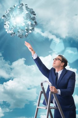 Dolar için uzanarak işadamı