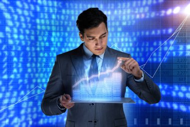 Hisse senedi Alım Satım iş kavramı erkekte