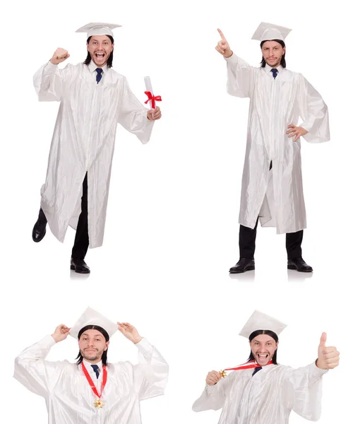 Jovem pronto para a graduação universitária — Fotografia de Stock