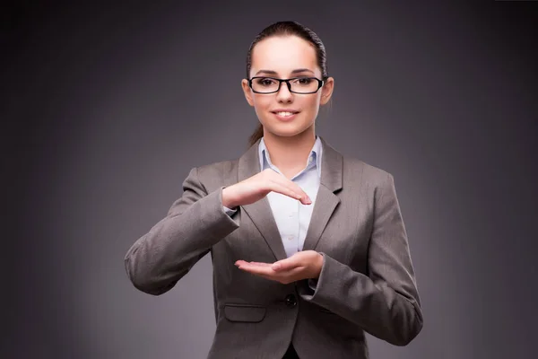 Geschäftsfrau hält Händchen im Geschäftskonzept — Stockfoto