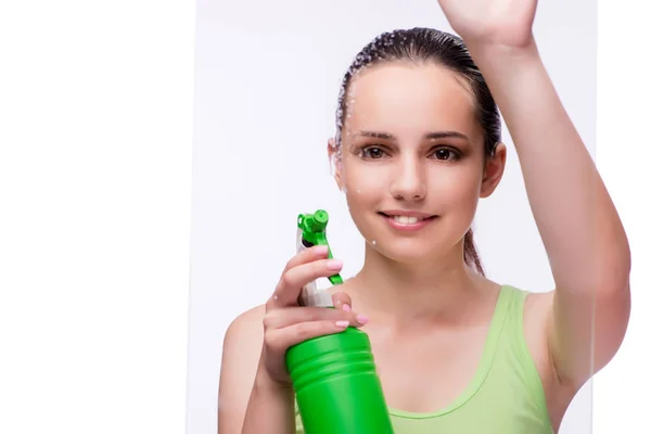 Young housewife in cleaning concept — Stock Photo, Image