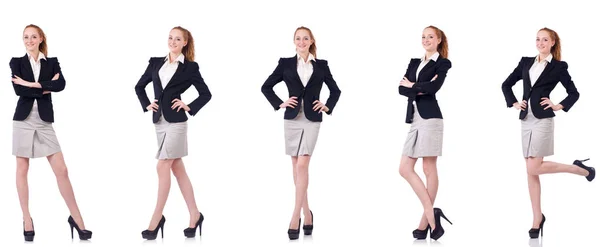 Busineswoman isolated on the white background — Stock Photo, Image