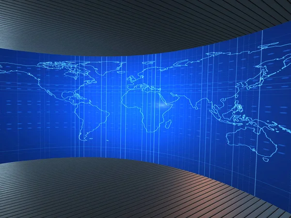 World map illustration in futuristic concept — Stock Photo, Image