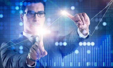 Hisse senedi Alım Satım iş kavramı erkekte