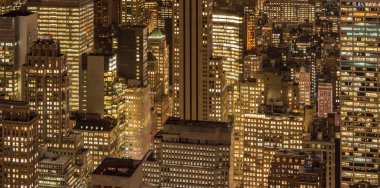 Günbatımında New York Manhattan manzarası