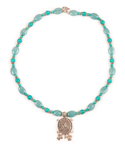 Jewellery necklace isolated on white background — Stock Photo, Image
