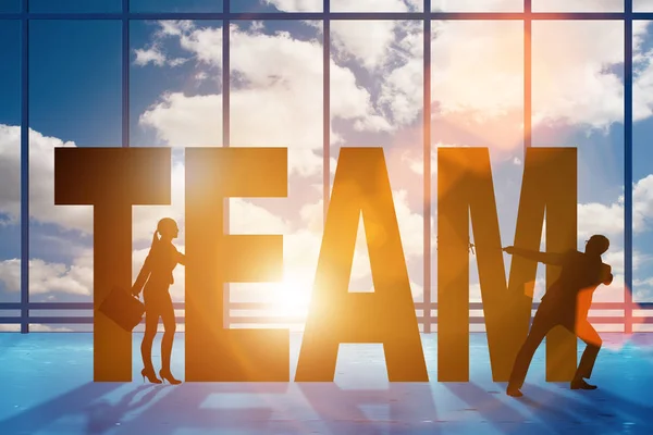 Teamwork-Konzept mit dem Wort Team — Stockfoto