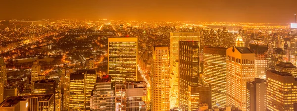 Vue de New York Manhattan pendant les heures de coucher du soleil — Photo